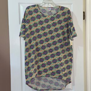 (5/$25) LuLaRoe Geometric Print Irma high Low Tunic Top